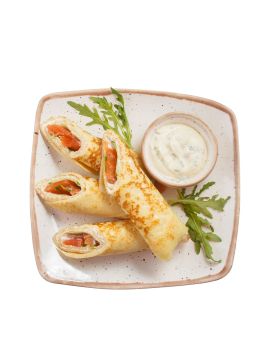 Блины с форелью и творожным сыром 300 гр.